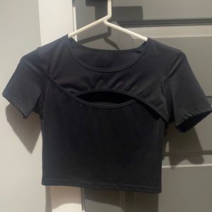 black crop top from halara